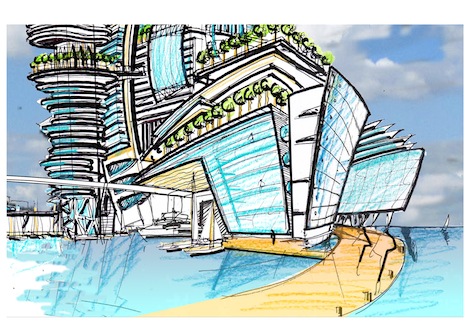 Image for article ‘Space hotel’ and marina proposed for Barcelona